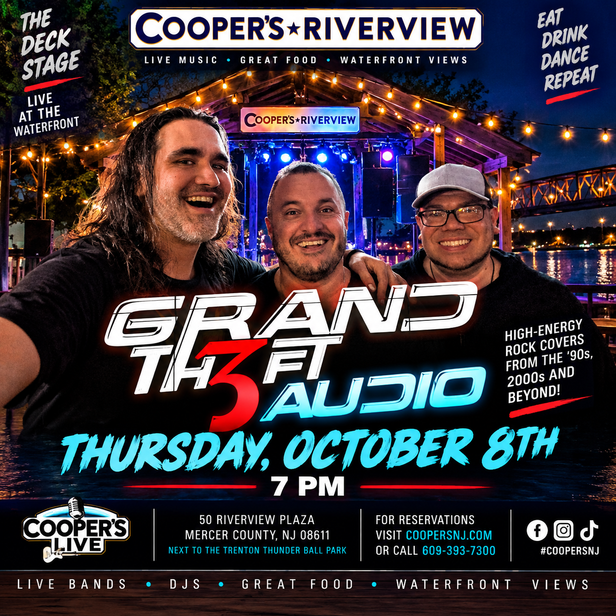 GRAND TH3FT AUDIO LIVE on the Cooper's Riverview Deck Stage